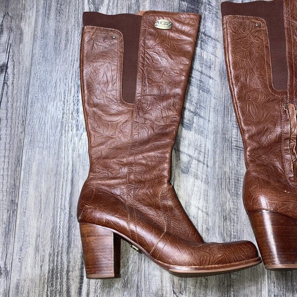 UGG Brown Heeled Boots - Picture 11 of 12